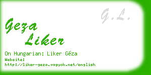 geza liker business card