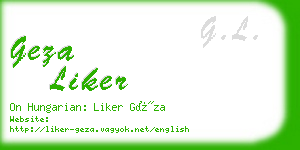 geza liker business card